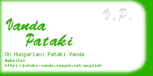 vanda pataki business card